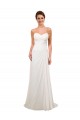 Chapel Train Ivory Sleeveless Sheath Wedding Gowns Leeds