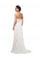 Chapel Train Ivory Sleeveless Sheath Wedding Gowns Leeds