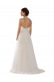 Sweep Train Ivory Sleeveless A-Line Tulle Wedding Dress Leeds