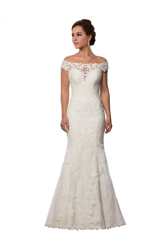 Chapel Train Ivory Cap Sleeves Mermaid Boho Wedding Dress Leeds