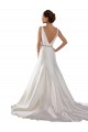 Chapel Train Ivory Sleeveless Mermaid V-Back Modern Wedding Dress Leeds