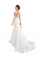 Chapel Train White Cap Sleeves Mermaid Wedding Dress Leeds