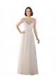 Sweep Train Ivory & Champagne Sleeveless A-Line Boho Wedding Dress Leeds