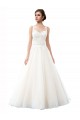 Cathedral Train Ivory Sleeveless A-Line Beach Wedding Dress Leeds