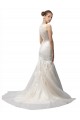 Sweep Train Ivory Sleeveless Mermaid Wedding Dress Leeds