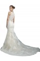 Chapel Train Ivory Sleeveless Mermaid Beach Wedding Dresses Leeds
