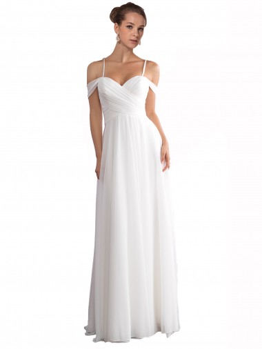 Sweep Train Ivory Sleeveless A-Line Beach Wedding Dress Leeds