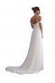 Sweep Train Ivory Sleeveless A-Line Beach Wedding Dress Leeds