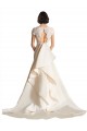 Chapel Train Ivory Cap Sleeves A-Line Keyhole Back Wedding Dress Leeds