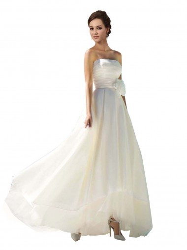 Long Ivory Sleeveless A-Line Wedding Dress Leeds