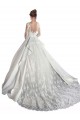Cathedral Train White Long Sleeves A-Line Wedding Dress Leeds