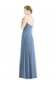 Long Dusty Blue Sleeveless A-Line Evening Dress / Bridesmaid Dress Leeds