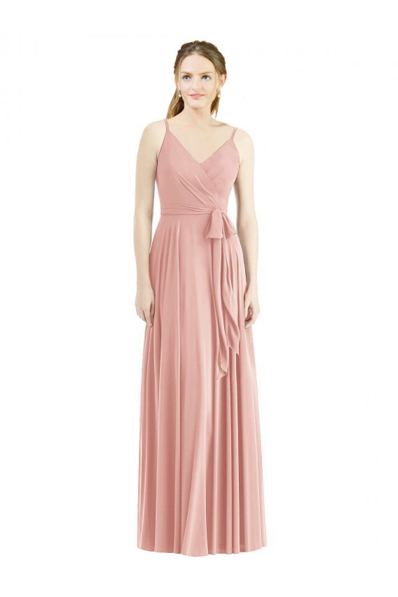 Long Bliss Pink Sleeveless A-Line Formal Dress / Bridesmaid Dress Leeds