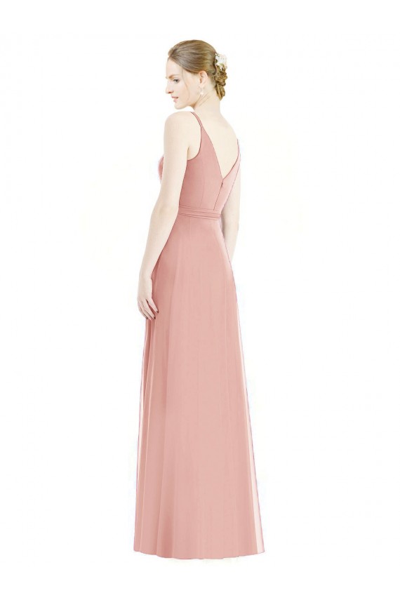 Long Bliss Pink Sleeveless A-Line Formal Dress / Bridesmaid Dress Leeds
