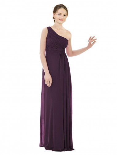 Long Grape Sleeveless A-Line Evening Dress / Bridesmaid Dress Leeds