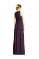 Long Grape Sleeveless A-Line Soft Chiffon Bridesmaid Dress Leeds