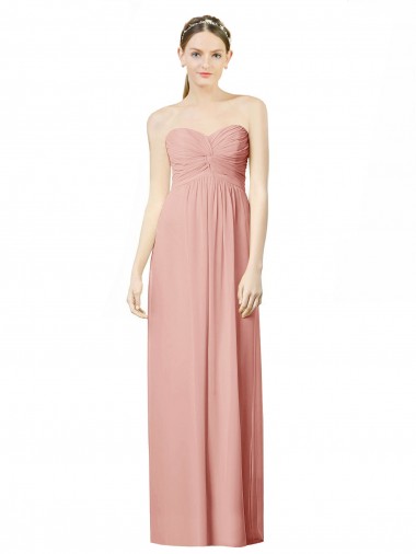 Long Bliss Pink Sleeveless A-Line Bridesmaid Dress Leeds