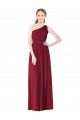 Long Burgundy Sleeveless A-Line Bridesmaid Gown Leeds