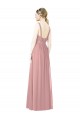 Long Dusty Pink Sleeveless A-Line Bridesmaid Dress Leeds