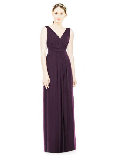 Long Grape Sleeveless A-Line Bridesmaid Dress / Evening Dress Leeds