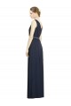 Long Dark Navy Sleeveless A-Line Bridesmaid Gowns Leeds