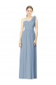 Long Dusty Blue Sleeveless A-Line Bridesmaid Dress Leeds