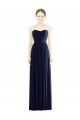 Long Dark Navy Sleeveless A-Line Formal Evening Gown / Bridesmaid Dress Leeds