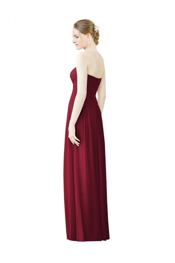 Long Burgundy Sleeveless A-Line Evening Dress / Bridesmaid Dress Leeds