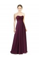 Long Grape Sleeveless A-Line Chiffon Bridesmaid Dress Leeds