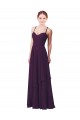 Long Grape Sleeveless Sheath Bridesmaid Dress Leeds