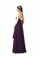 Long Grape Sleeveless Sheath Bridesmaid Dress Leeds