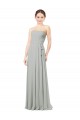 Long Silver Sleeveless A-Line Bridesmaid Dresses Leeds