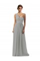 Long Silver Sleeveless A-Line Bridesmaid Dress Leeds