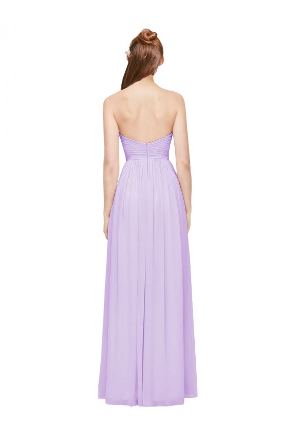 Long Lilac Sleeveless A-Line Evening Dress / Bridesmaid Dress Leeds