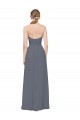 Long Slate Grey Sleeveless A-Line Bridesmaid Dress Leeds