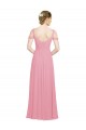Long Skin Pink Sleeveless A-Line Bridesmaid Dress Leeds
