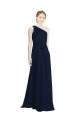 Long Dark Navy Sleeveless A-Line Chiffon Bridesmaid Dress / Evening Dress Leeds
