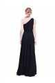 Long Dark Navy Sleeveless A-Line Chiffon Bridesmaid Dress / Evening Dress Leeds