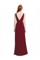 Long Burgundy Sleeveless A-Line Bridesmaid Dress / Evening Gowns Leeds