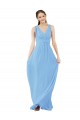 Long Periwinkle Sleeveless A-Line Bridesmaid Dress Leeds