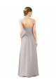 Long Oyster Silver Sleeveless A-Line Bridesmaid Dress Leeds