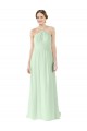 Long Sage Sleeveless A-Line Soft Chiffon Bridesmaid Dress Leeds