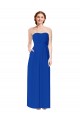 Long Royal Blue Sleeveless Sheath Open Back Bridesmaid Dress Leeds