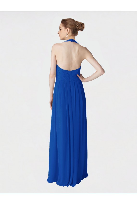 Long Royal Blue Sleeveless A-Line Evening Dress / Bridesmaid Dress Leeds