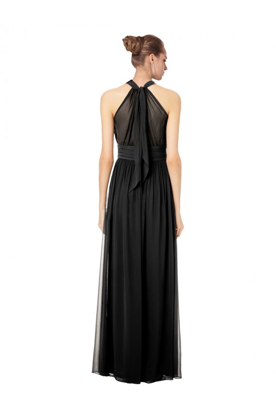 Long Hunter Sleeveless A-Line Keyhole Back Bridesmaid Dress Leeds