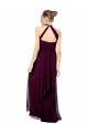 Long Midnight Green Sleeveless A-Line Twist Back Formal Dress / Bridesmaid Dress Leeds