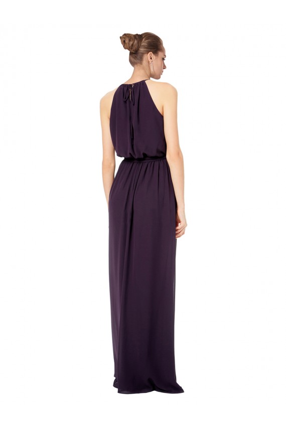 Long Pink Sleeveless A-Line Chiffon Bridesmaid Dress Leeds