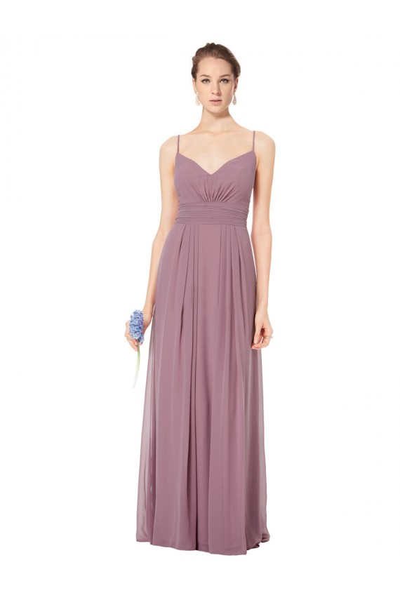 Long Pink Sleeveless A-Line Open Back Bridesmaid Gowns Leeds