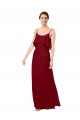 Long Burgundy Sleeveless Sheath V-Back Bridesmaid Dress Leeds