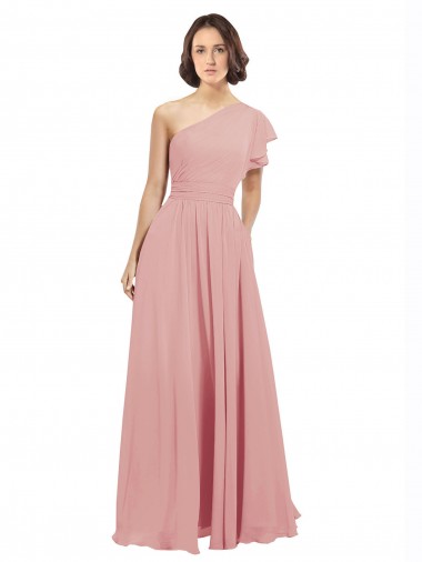 Long Bliss Pink Sleeveless A-Line Bridesmaid Dress / Evening Dress Leeds